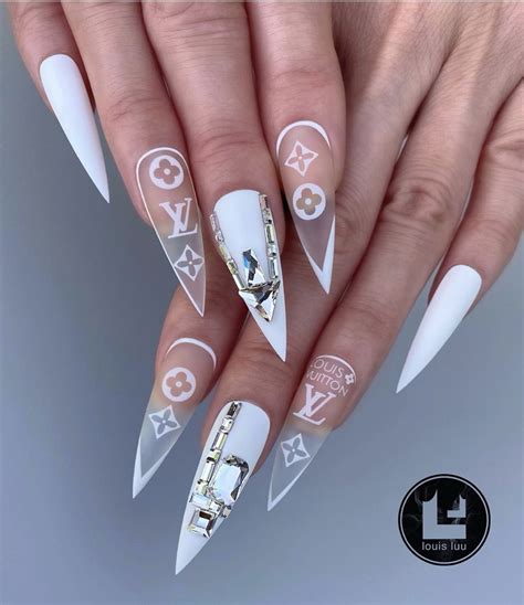 Top 10 white lv nails ideas and inspiration 